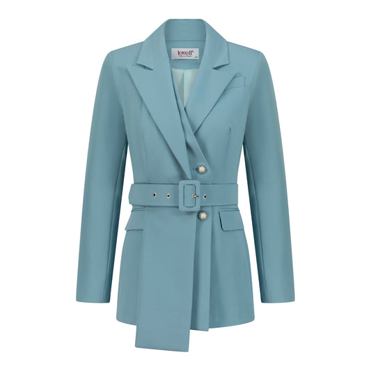 Blue Belted Blazer