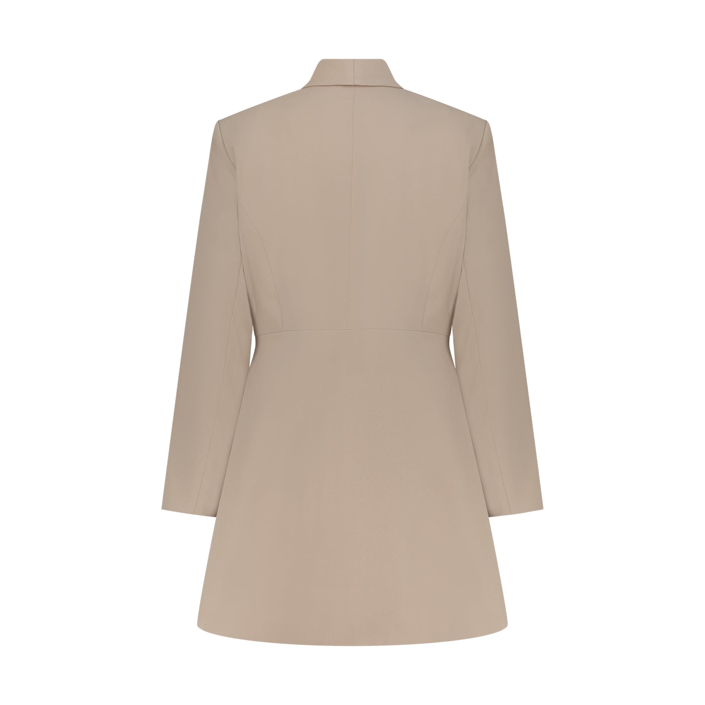 Beige Fitted Suit