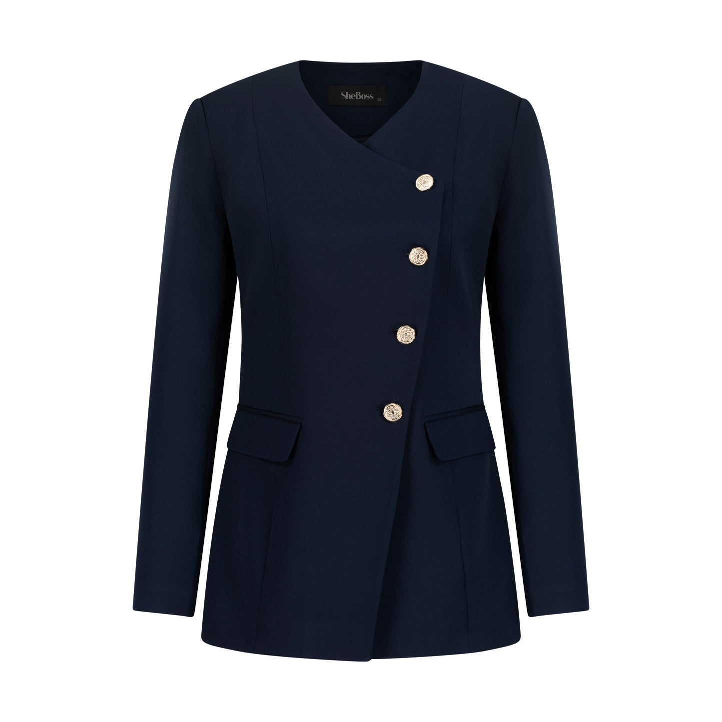 Navy Side-Button Suit